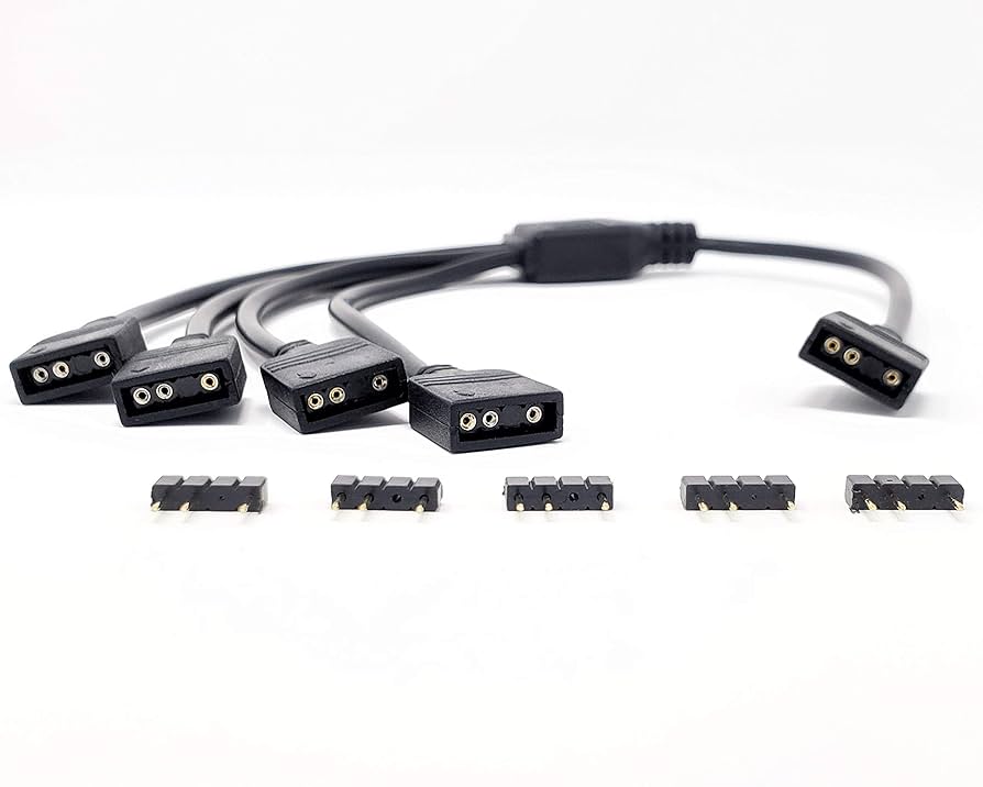 各4本 RGBケーブル Amazon.com: Micro Connectors 3-Pin Addressable RGB (ARGB) 1